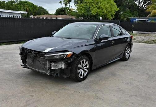 Gray 2022 Honda Civic LX