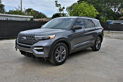 Gray 2021 Ford Explorer XLT