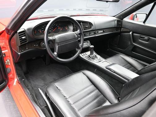 Red 1990 Porsche 944 S2