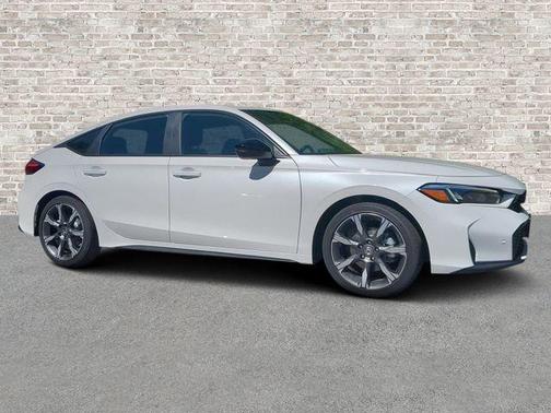 Platinum White Pearl 2026 Honda Civic Hybrid Sport Touring
