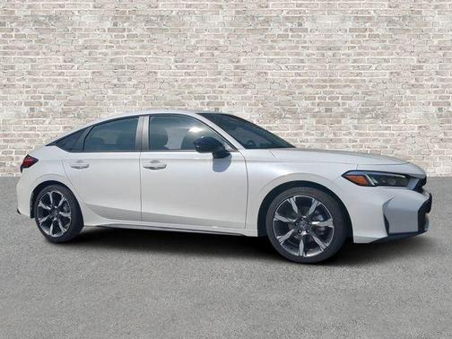 Platinum White Pearl 2026 Honda Civic Hybrid Sport Touring