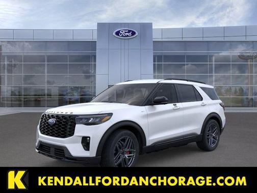 Star White Metallic Tri-Coat 2026 Ford Explorer ST-Line