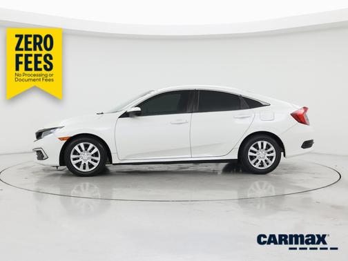 White 2019 Honda Civic LX