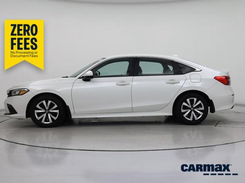 White 2022 Honda Civic LX