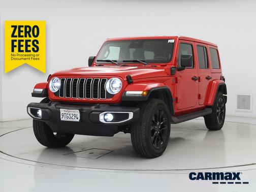 Red 2025 Jeep Wrangler 4xe Sahara