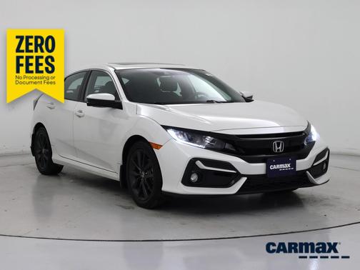 White 2020 Honda Civic EX-L