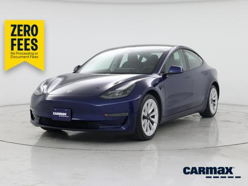 Blue 2022 Tesla Model 3