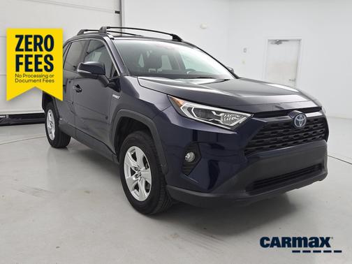Blue 2019 Toyota RAV4 Hybrid XLE