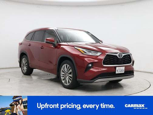 Red 2022 Toyota Highlander Platinum