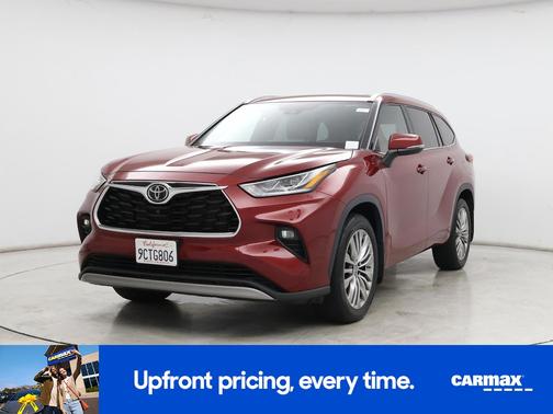 Red 2022 Toyota Highlander Platinum