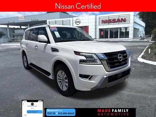 Aspen White Tricoat 2024 Nissan Armada SV 2WD