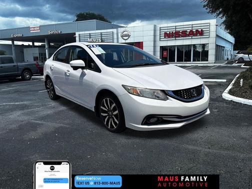 White Orchid Pearl 2015 Honda Civic EX-L