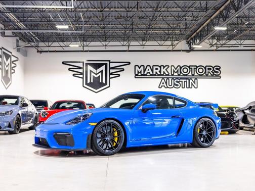 Shark Blue 2022 Porsche 718 Cayman GT4-SHARK BLUE-PDK-DEVIATED STITCHING-PCCB