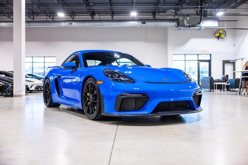 Shark Blue 2022 Porsche 718 Cayman GT4-SHARK BLUE-PDK-DEVIATED STITCHING-PCCB