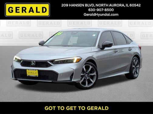 Solar Silver Metallic 2026 Honda Civic Hybrid Sport Touring