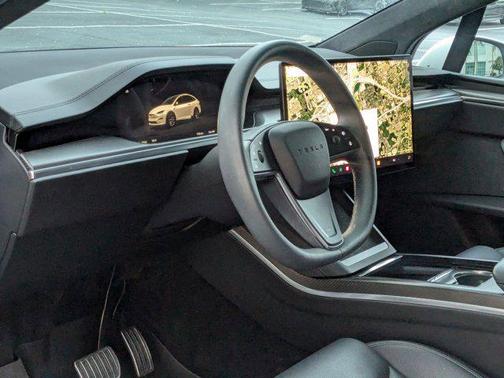 Pearl White Multi-Coat 2023 Tesla Model X Plaid Tri Motor All-Wheel Drive