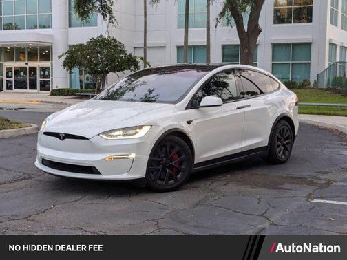 Pearl White Multi-Coat 2023 Tesla Model X Plaid Tri Motor All-Wheel Drive