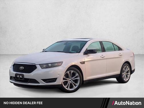 White Platinum Metallic Tri-Coat 2014 Ford Taurus SHO