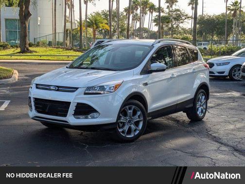 White Platinum Metallic Tri-Coat 2015 Ford Escape Titanium