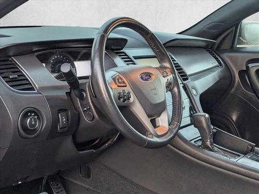 White Platinum Metallic Tri-Coat 2014 Ford Taurus SHO