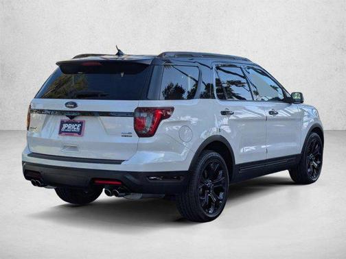 White Platinum Metallic Tri-Coat 2019 Ford Explorer Sport