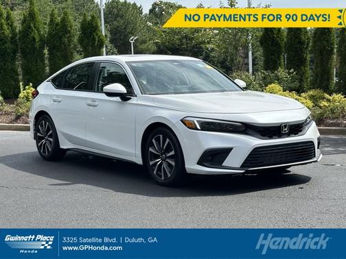 Platinum White Pearl 2023 Honda Civic EX-L