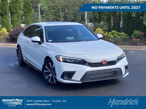 Platinum White Pearl 2023 Honda Civic EX