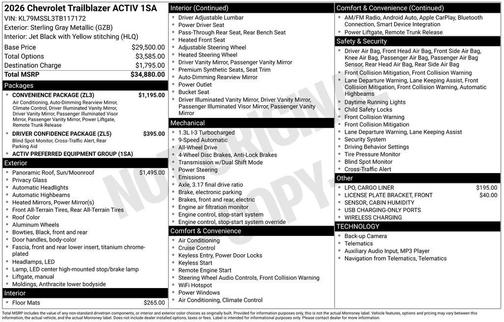 2026 Chevrolet Trailblazer ACTIV
