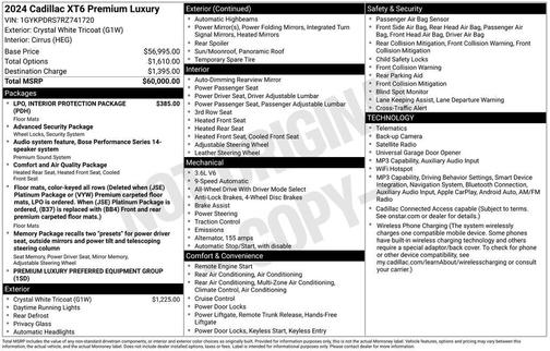 2024 Cadillac XT6 Premium Luxury AWD