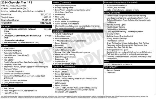 2024 Chevrolet Trax FWD 1RS
