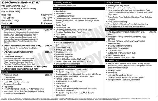 2026 Chevrolet Equinox 1LT