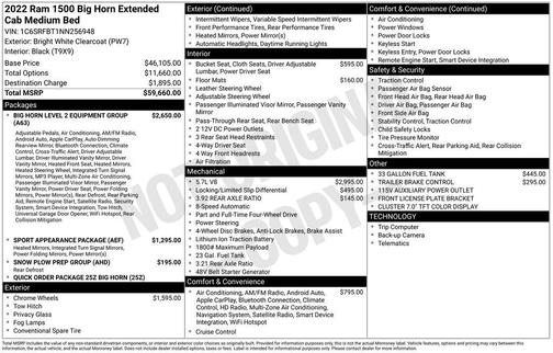 Bright White Clearcoat 2022 RAM 1500 Big Horn/Lone Star