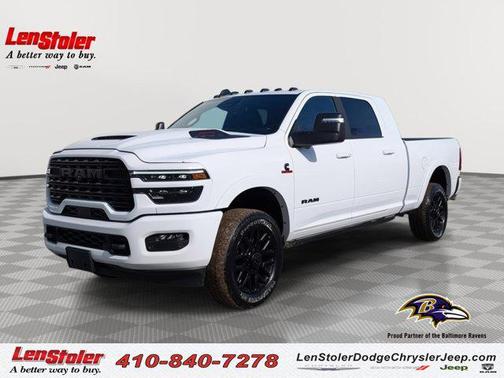 Bright White Clearcoat 2025 RAM 3500 Limited Mega Cab 4x4 6'4' Box