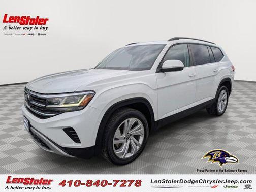 Pure White 2021 Volkswagen Atlas 3.6L SE w/Technology