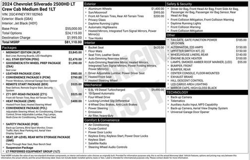 Black 2024 Chevrolet Silverado 2500 LT