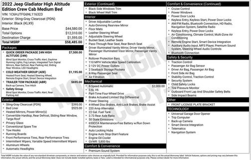 2022 Jeep Gladiator High Altitude 4x4