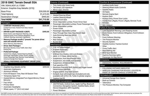 2018 GMC Terrain Denali