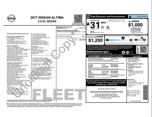 2017 Nissan Altima 2.5 SL