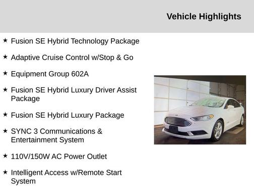 2018 Ford Fusion Hybrid SE