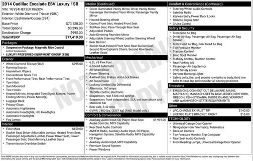 2014 Cadillac Escalade ESV Luxury
