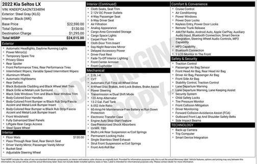 2022 Kia Seltos LX