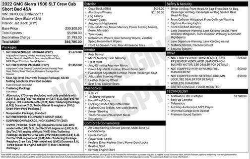 Onyx Black 2022 GMC Sierra 1500 SLT