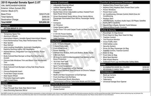 2015 Hyundai SONATA Sport 2.0T