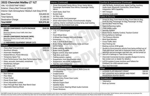2022 Chevrolet Malibu FWD LT