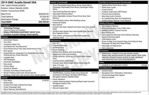 2014 GMC Acadia Denali