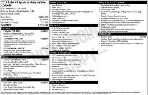 2013 BMW X3 xDrive28i