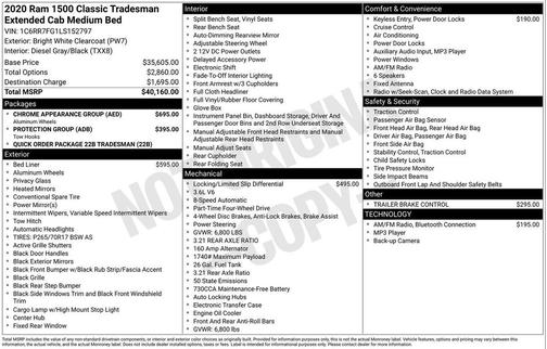 2020 RAM 1500 Tradesman