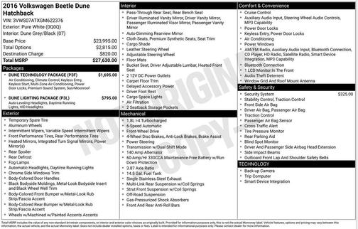 2016 Volkswagen Beetle 1.8T Dune