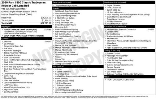 2020 RAM 1500 Tradesman