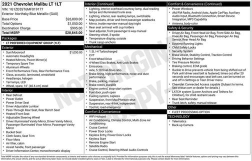 2021 Chevrolet Malibu FWD LT